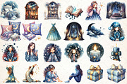 Watercolor Winter Stars Clipart, an Illustration by Libby Wishes (Thumbnail 2 of 6)