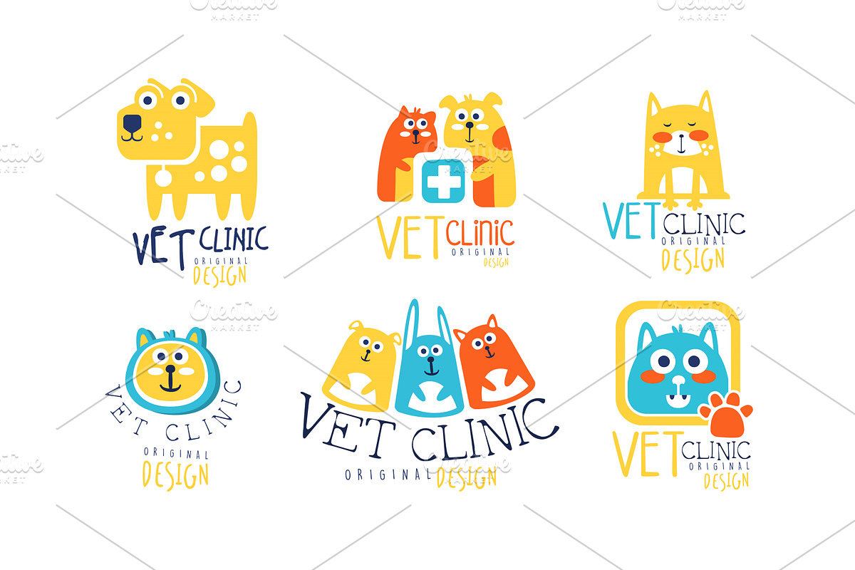 Vet Clinic Original Label Design, an Animal Illustration by TopVectors