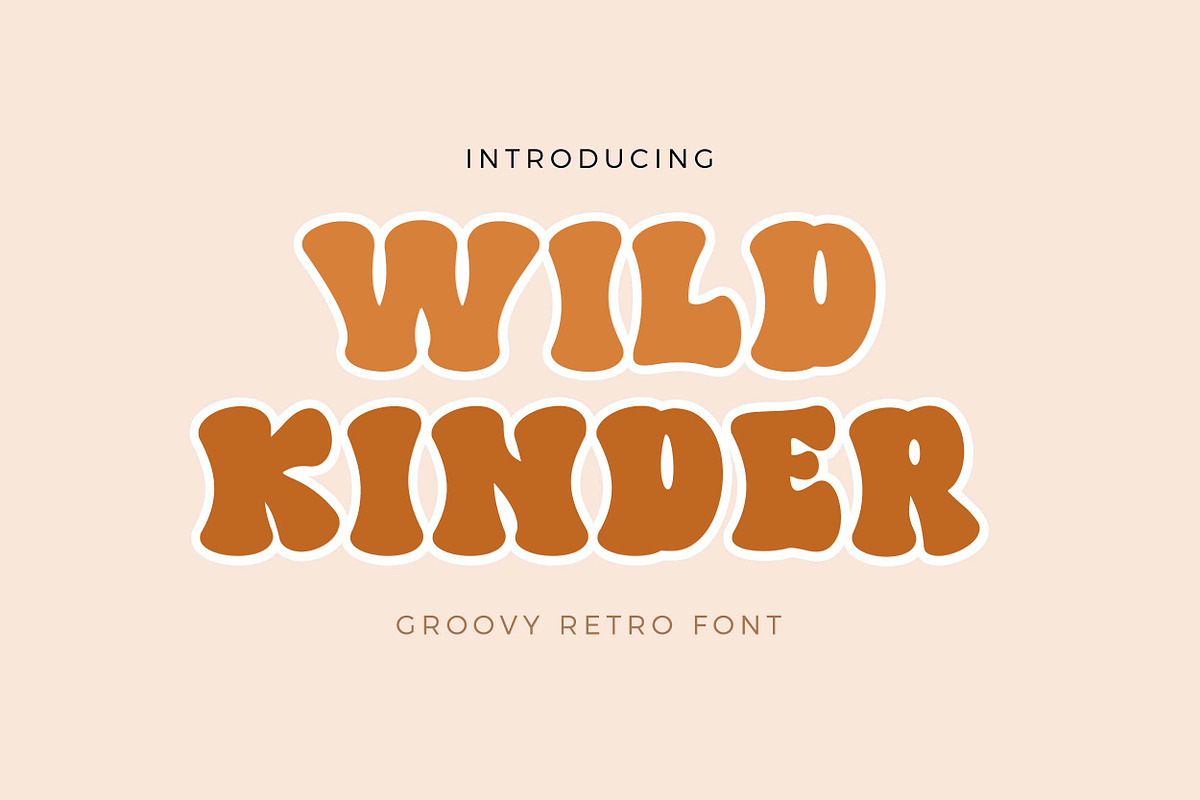 Wild Kinder - Groovy Font, a Font by Flawless And Co (Photo 1 of 9)