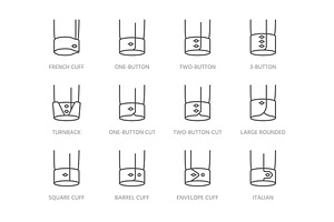 Cuffs Line Icons