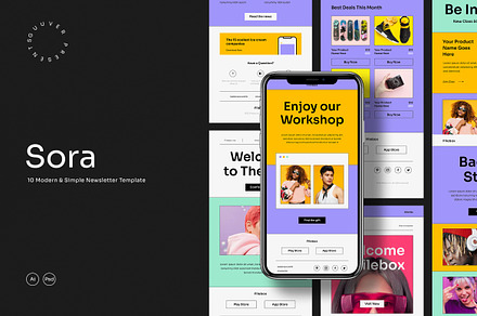 Sora Pop Email newsletter, an Email Template by Guuver