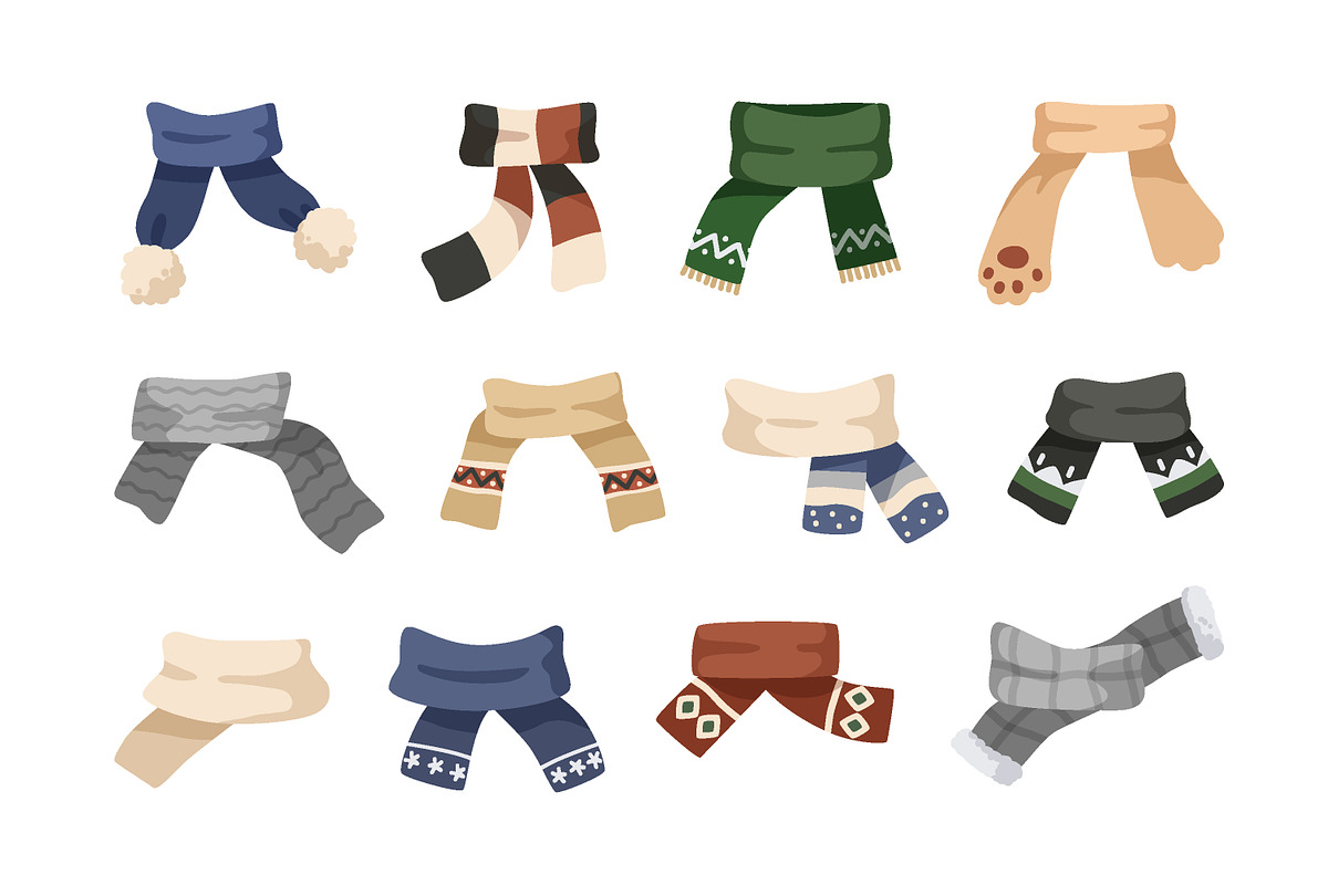Kids winter scarf, wool clothes set, a Seasonal Illustration by Good Studio (Photo 1 of 3)