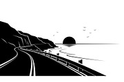 Coastal Curved Roadscape Bundle, a Graphic by musafir_fashion (Thumbnail 13 of 14)