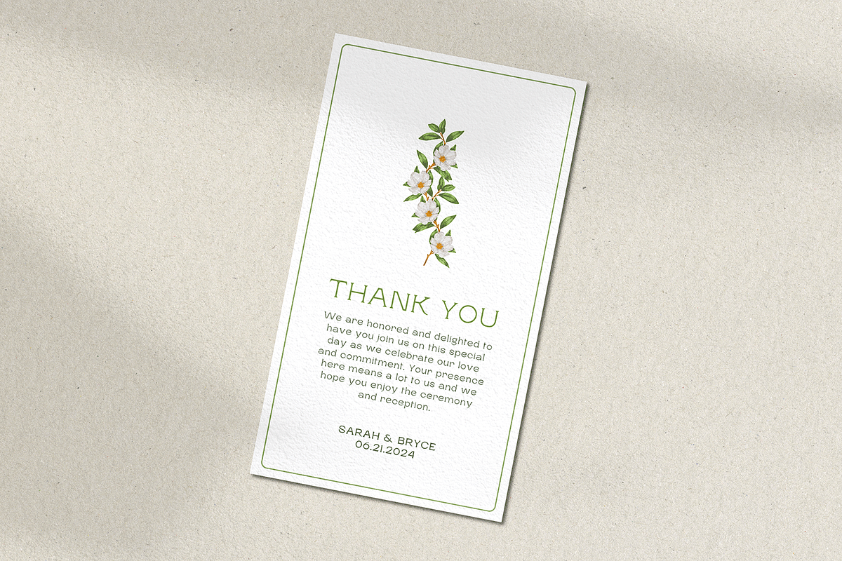 Green Floral Wedding Bundle Template, a Stationery Template by Paraná Studio (Photo 23 of 23)