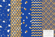 Royal Blue Gold Foil Digital Paper, a Pattern Graphic by Amanda Ilkov (Thumbnail 4 of 4)