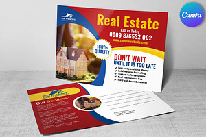 Real Estate Agency Invite Postcard, a Card Template by Psd Templates