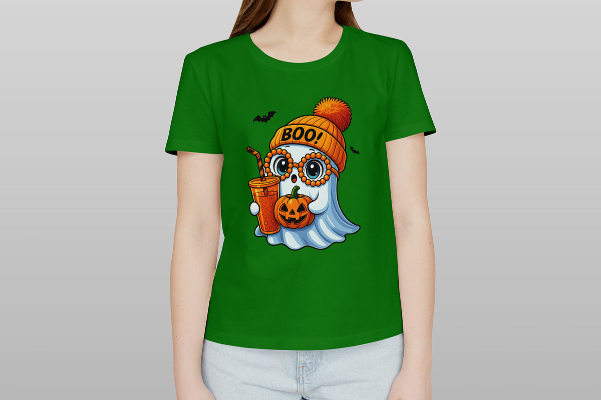Cute Halloween Ghost Digital Shirt, a Graphic by Vector Portal (Photo 3 of 4)