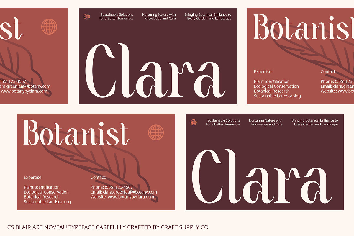 CS Blair – Art Nouveau Font, a Serif Font by Craft Supply Co. (Photo 2 of 8)