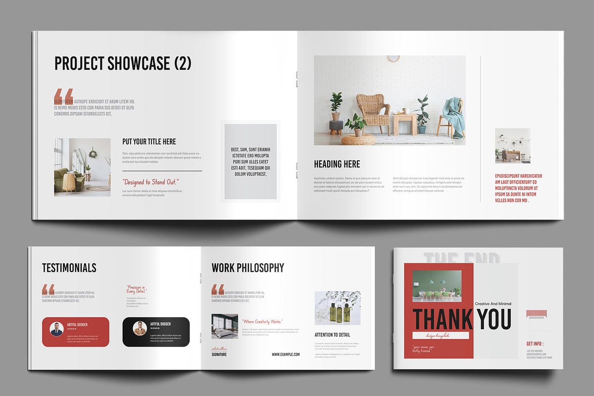 Minimal Portfolio Layout Template, a Brochure Template by MightyDesign (Photo 5 of 8)