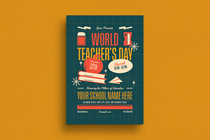 World Teacher's Day Flyer, a Flyer Template by VectorVactory