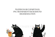 40 Black Bear Clipart, an Animal Illustration by Pati Charm Studio (Thumbnail 5 of 8)