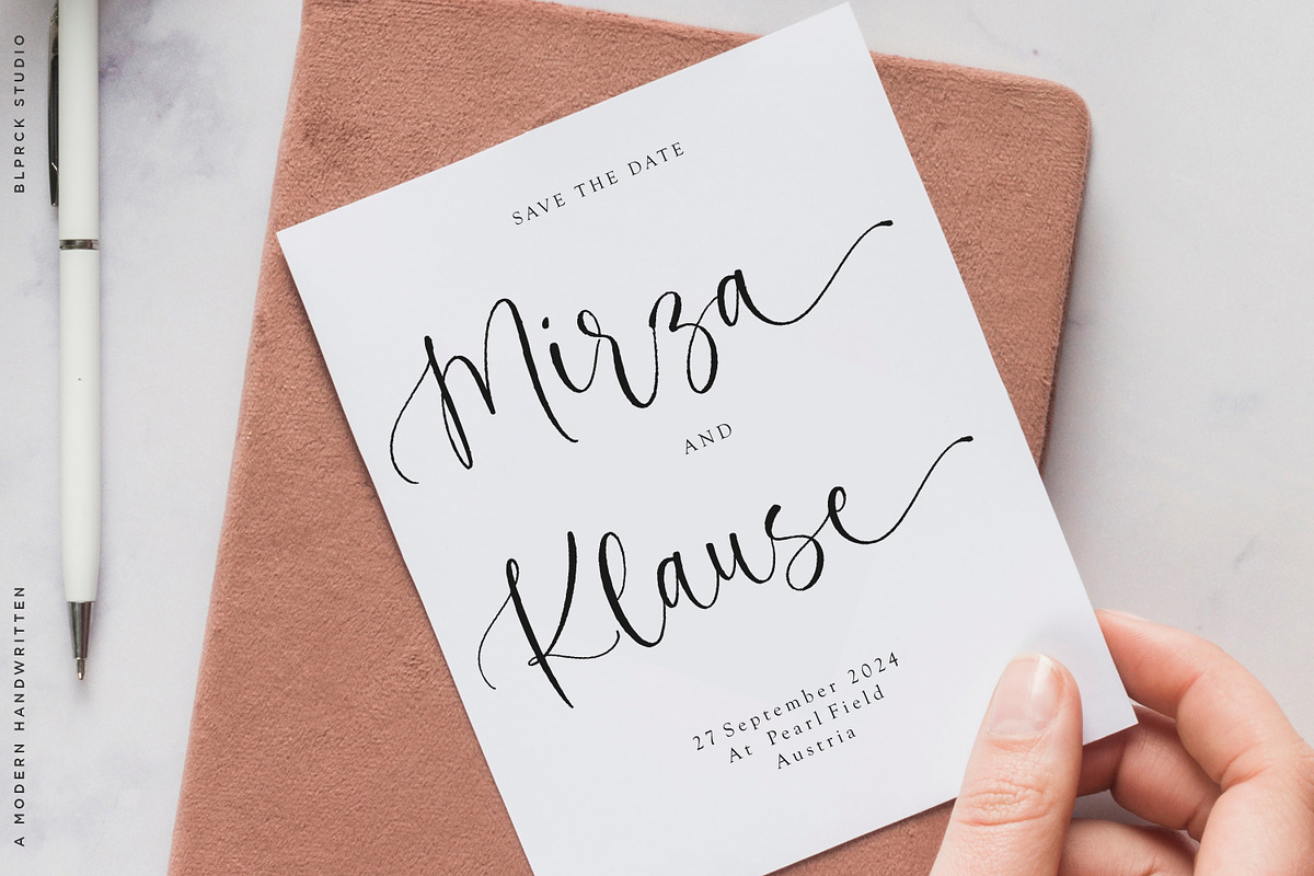 Clarine Julian - Heart and Tail Font, a Script Font by Balpirick Studio (Photo 2 of 6)