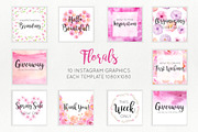 Florals Social Media Graphics, a Templates & Theme by LarysaZabrotskaya (Thumbnail 2 of 7)