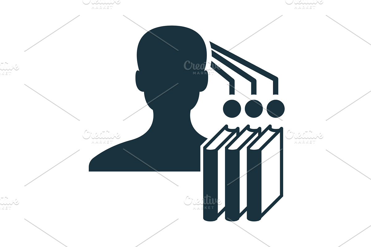 Silhouette of person learning and, an Education Illustration by Aimagenarium@gmail.com