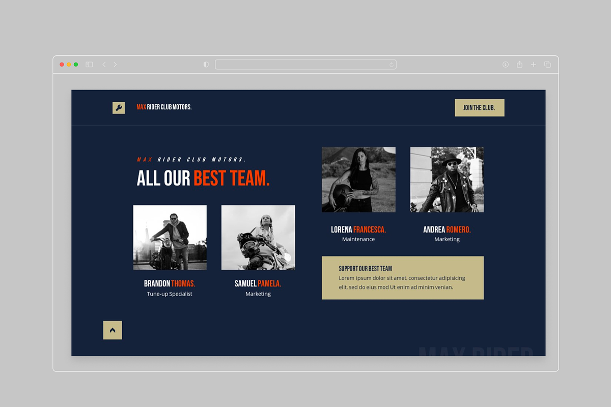 Motorcycle Club Google Slide, a Presentation Template by Annora Studio (Photo 3 of 8)