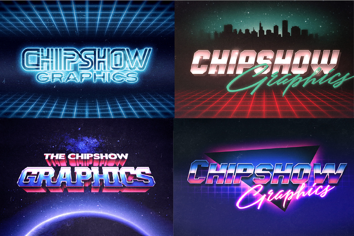 80s Photoshop Text Effects