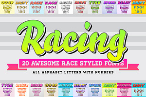 Awesome 20 Racing Fonts With Numbers