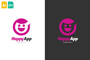 Happy App Logo, a Branding & Logo Template by Schneider Design Store (Thumbnail 2 of 2)