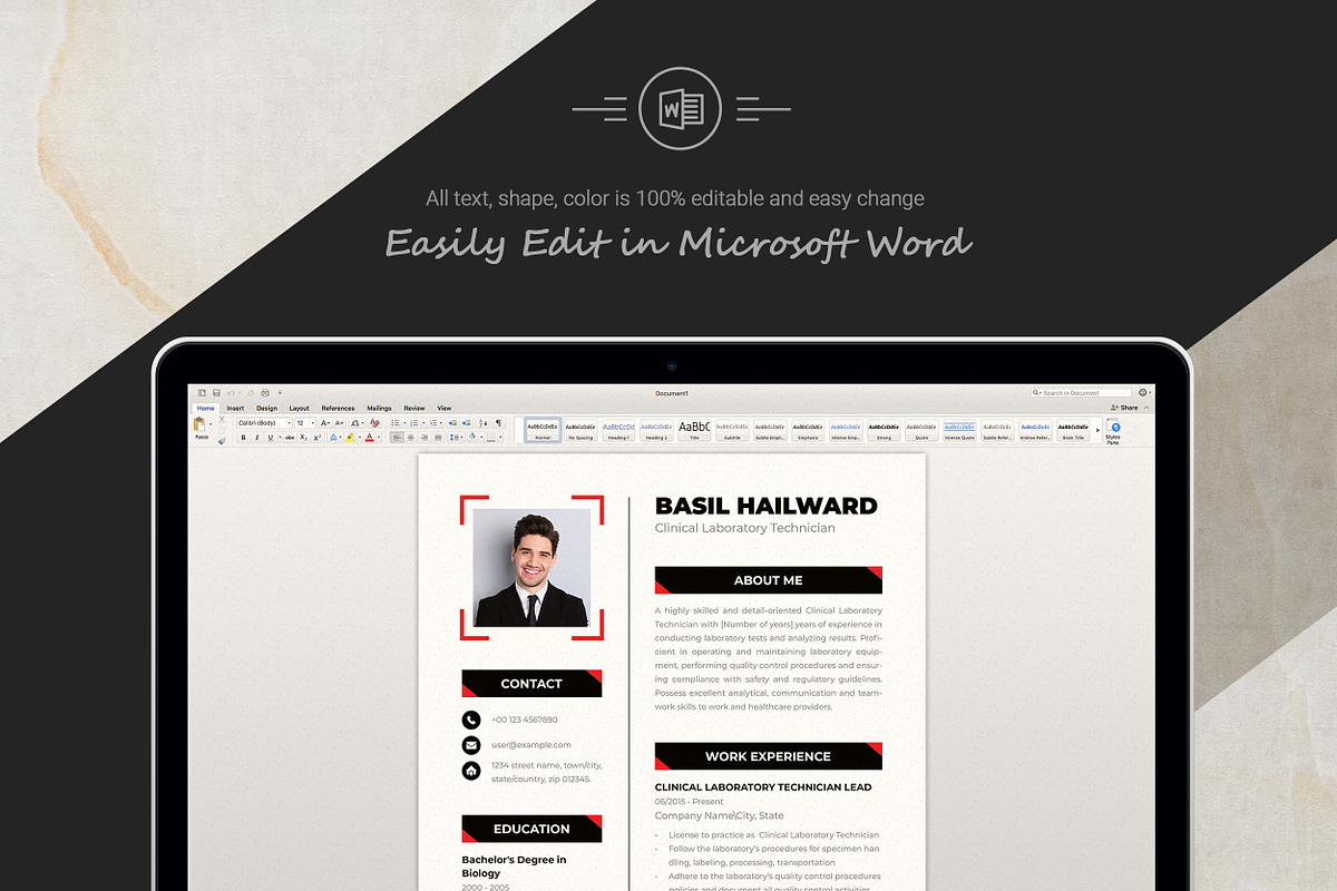 Creative Resume/Cv Template, a Resume Template by ResumeInventor (Photo 6 of 7)