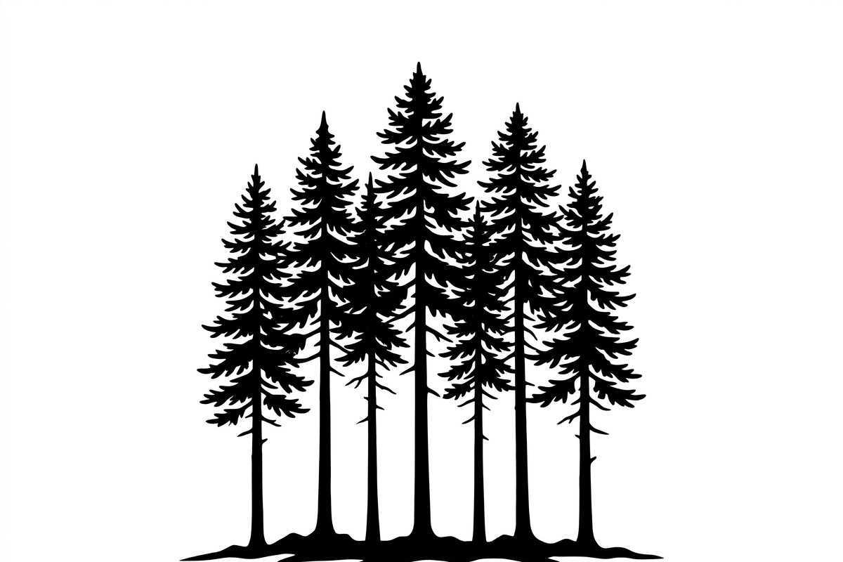 Majestic Pine Trees SVG, a Finance Illustration by Amazin_art (Photo 14 of 41)