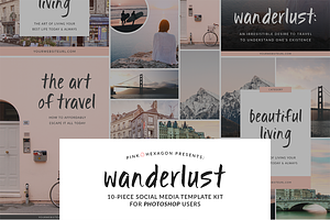 Wanderlust 10 Social Media Templates