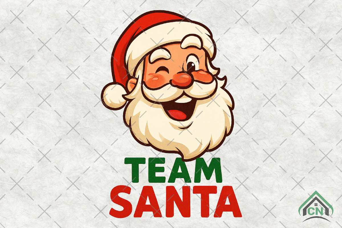 Funny Winking Santa Claus, an Illustration by Craft Nest (Photo 1 of 6)