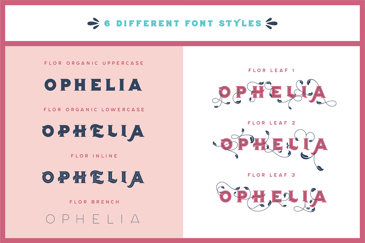Flor Layered Font + Extras preview 7