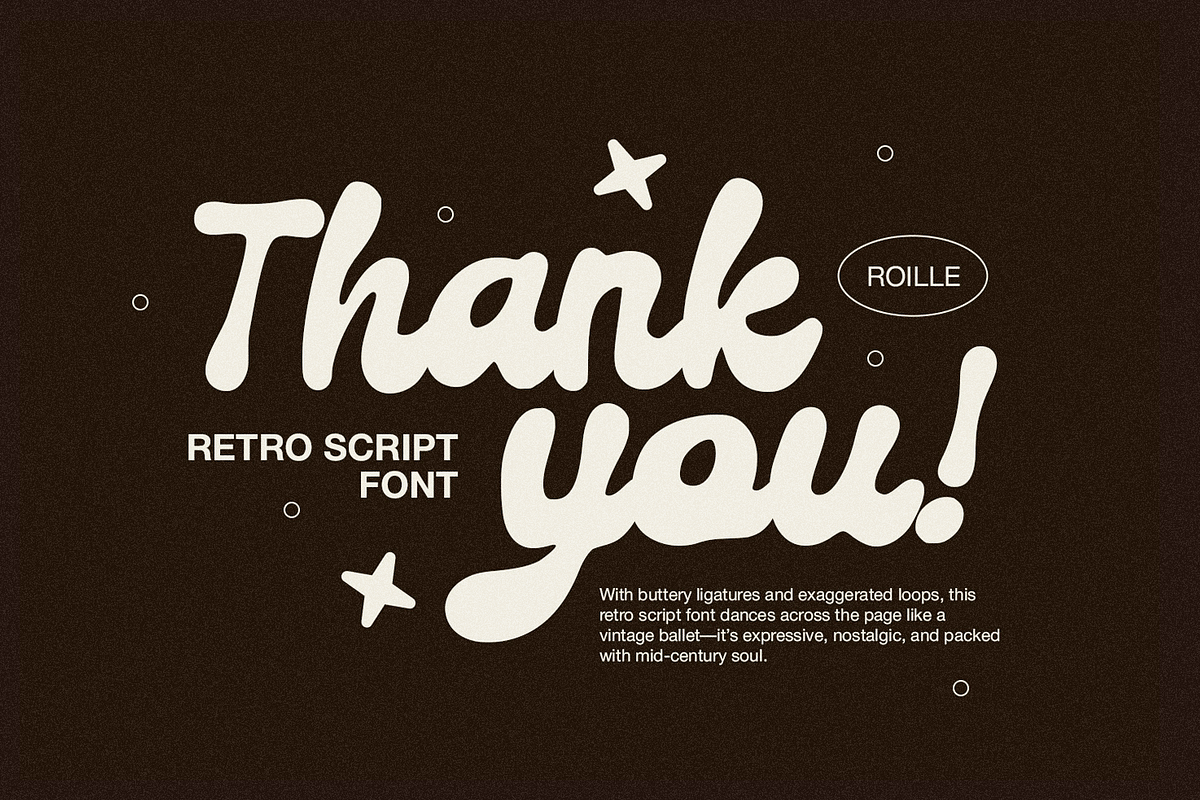 Roille Retro Script Classic, a Script Font by Typetemp Studio (Photo 22 of 23)