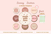 Bakery Round Sticker Templates, a Stationery Template by Hell Yeah Designs (Thumbnail 1 of 7)