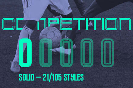 Competition Solid (subfamily), a Sans Serif Font by Sportsfonts