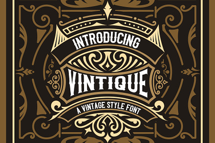 Vintique Vintage Stylist Font, a Sans Serif Font by Dipto design