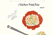Fried Rice Watercolor Recipe Set, a Food Illustration by Sunshine Art (Thumbnail 2 of 13)