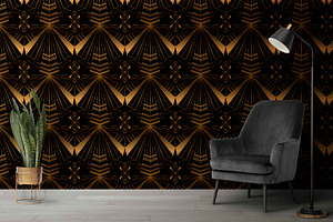 luxury art deco elements, a Pattern Graphic by AAN Seamless Shop