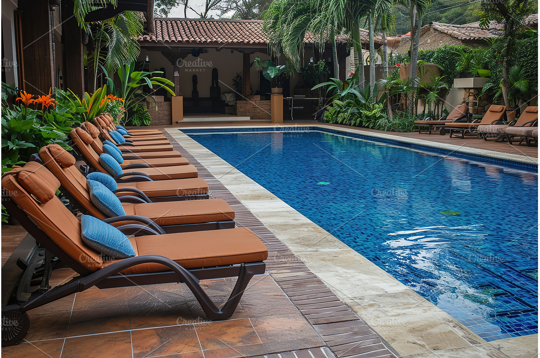 Luxury resort with pool with lounge, a Sports & Recreation Photo by Lermont51
