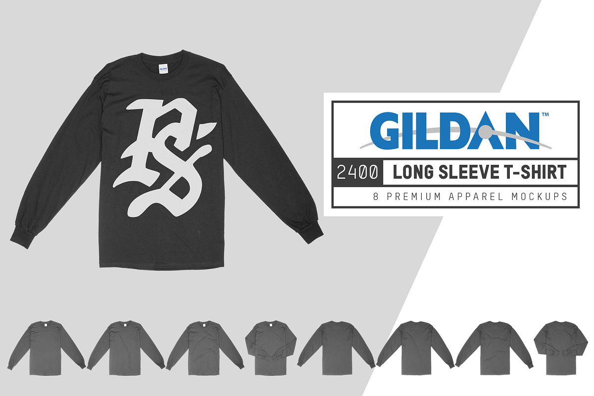 Gildan 2400 Long Sleeve T-shirt, a Shirt Mockup by Pixel Sauce™ (Photo 1 of 7)