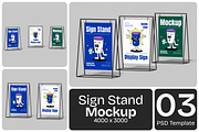 Sign Stand Mockup, an Advertising Mockup by Permadi Creative (Thumbnail 1 of 5)