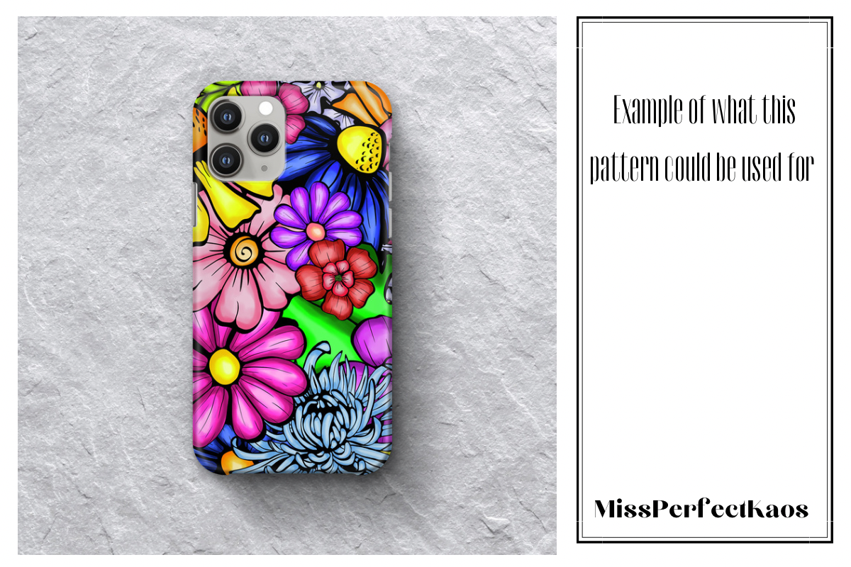 Flower Madness - Repeating Pattern, a Pattern Graphic by MissPerfectKaos (Photo 3 of 4)