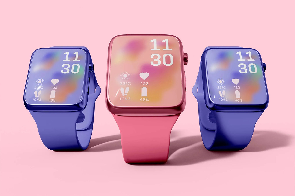 Digital Smartwatch Screen Mockup, a Wearable Device Mockup by skybluecreative (Photo 2 of 2)