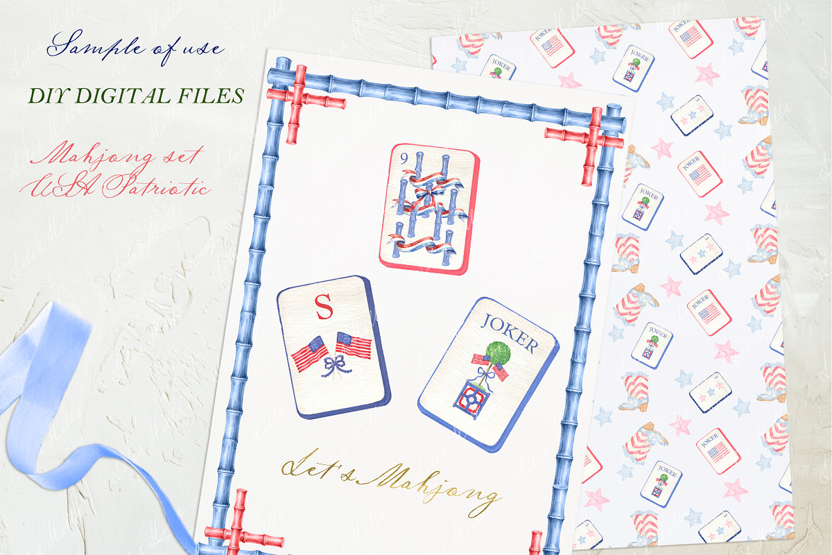 Mahjong Patriotic USA 4th of July, a Graphic by LABFcreations (Photo 4 of 4)