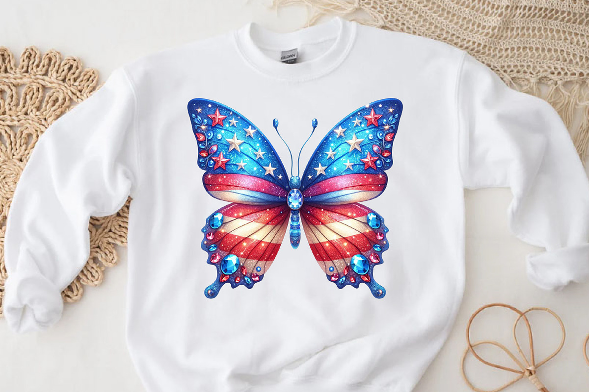 American Butterfly Patriotic Design, an Illustration by Designworld (Photo 3 of 7)