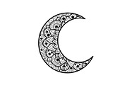 Mandala Crescent Moon Bundle, an Illustration by Designs_River (Thumbnail 26 of 31)