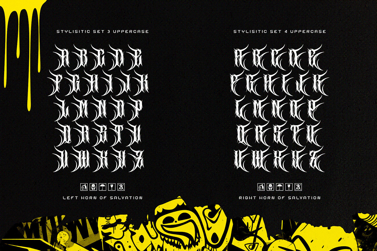 Bubble Core Graffiti Mix Metal Font, a Blackletter Font by alit design (Photo 10 of 22)
