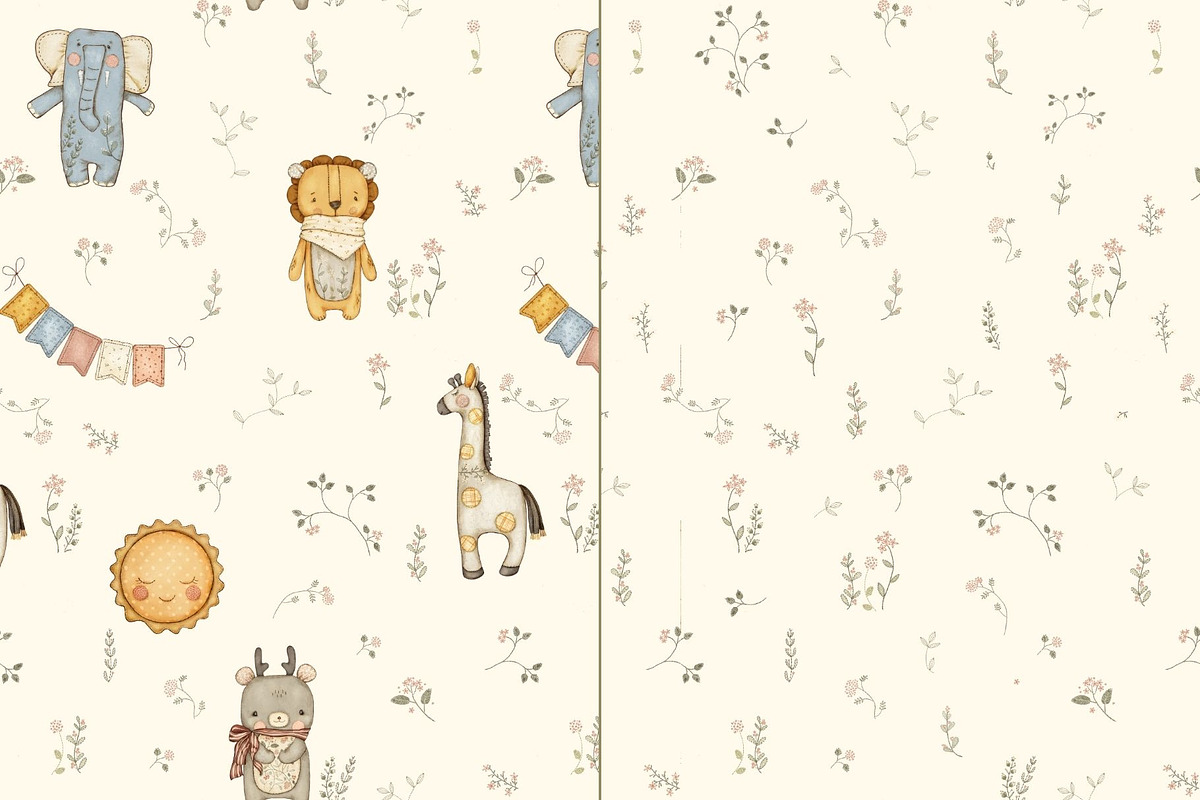 Stitched with Love Seamless Pattern, a Pattern Graphic by MouseGrey (Photo 8 of 12)
