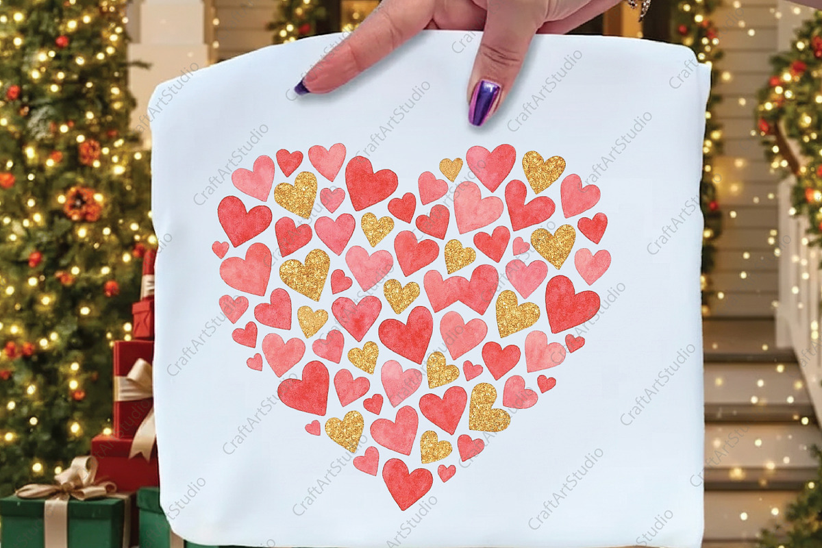 Watercolor Valentine Day Heart PNG, an Illustration by CraftArtStudio (Photo 2 of 4)