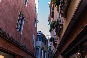 Narrow streets of Venice in the winter morning, an Architecture Photo by Anna Bogush