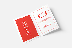 A4 A5 Bi-Fold Brochure Mock-Up