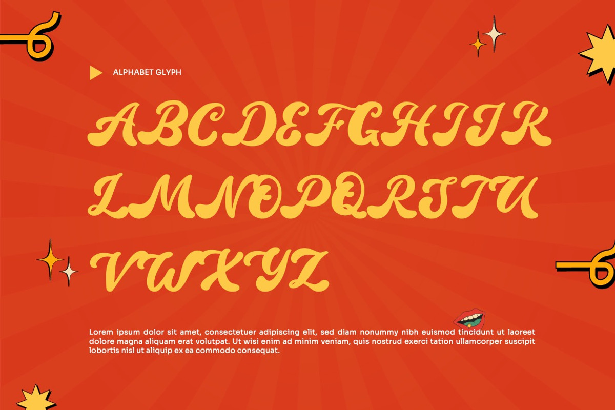 Feebroza - Script Retro Font, a Script Font by Dhabee (Photo 8 of 15)