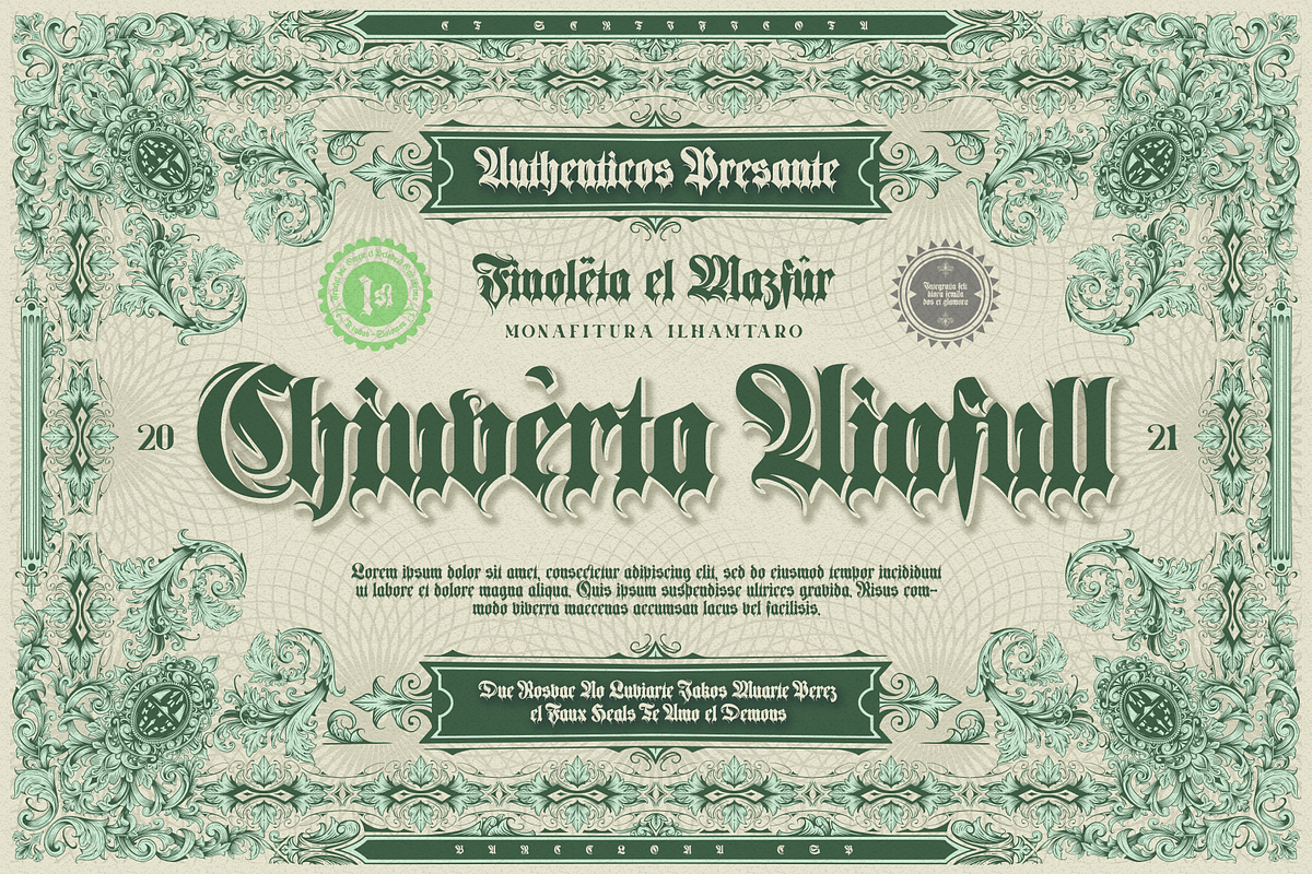 Aquenta Fracta, a Blackletter Font by ilhamtaro (Photo 5 of 10)