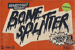 Bone Splitter - Horror Font, a Font by Remedy667