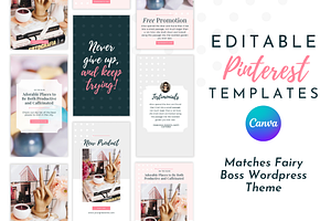 Fairy Boss Pinterest Templates, a Social Media Template by ltsdesigns